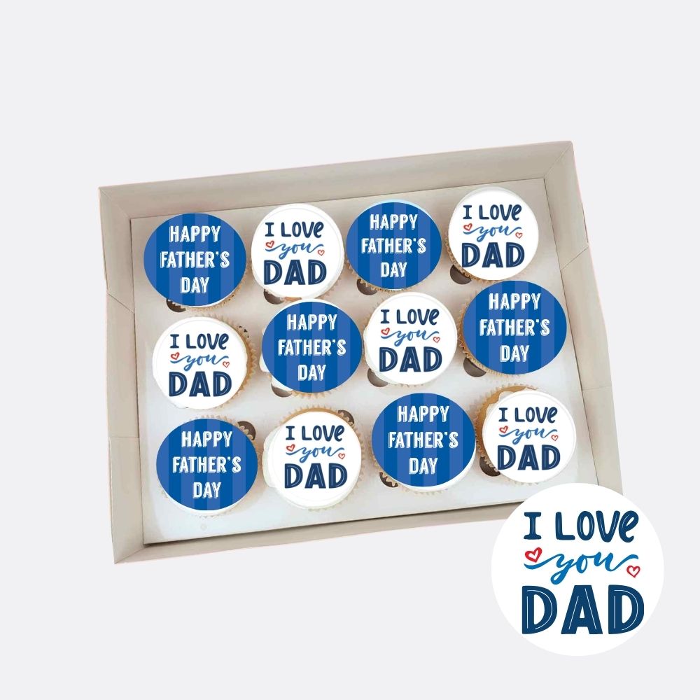 Happy Father's Day Cupcakes - 12 pack