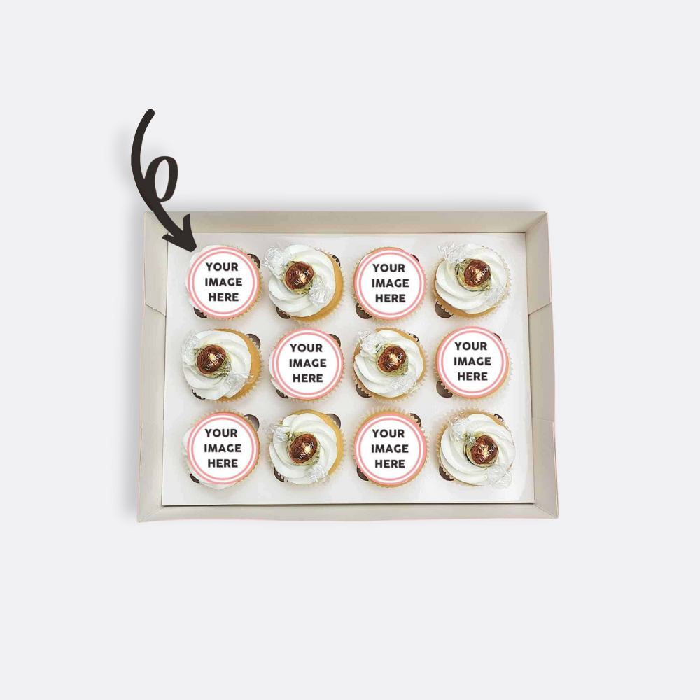 Custom Image Cupcakes - 12 Pack