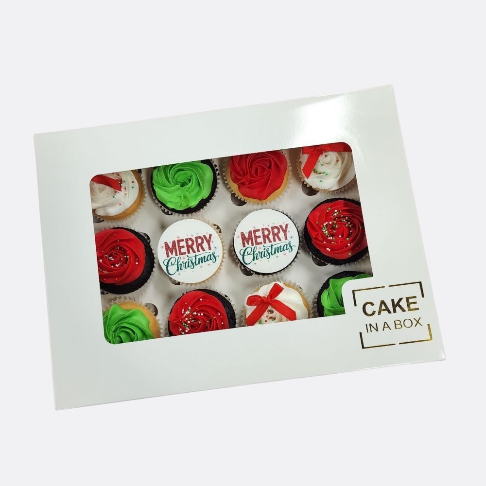 12 pack - Merry Christmas Celebration Cupcakes