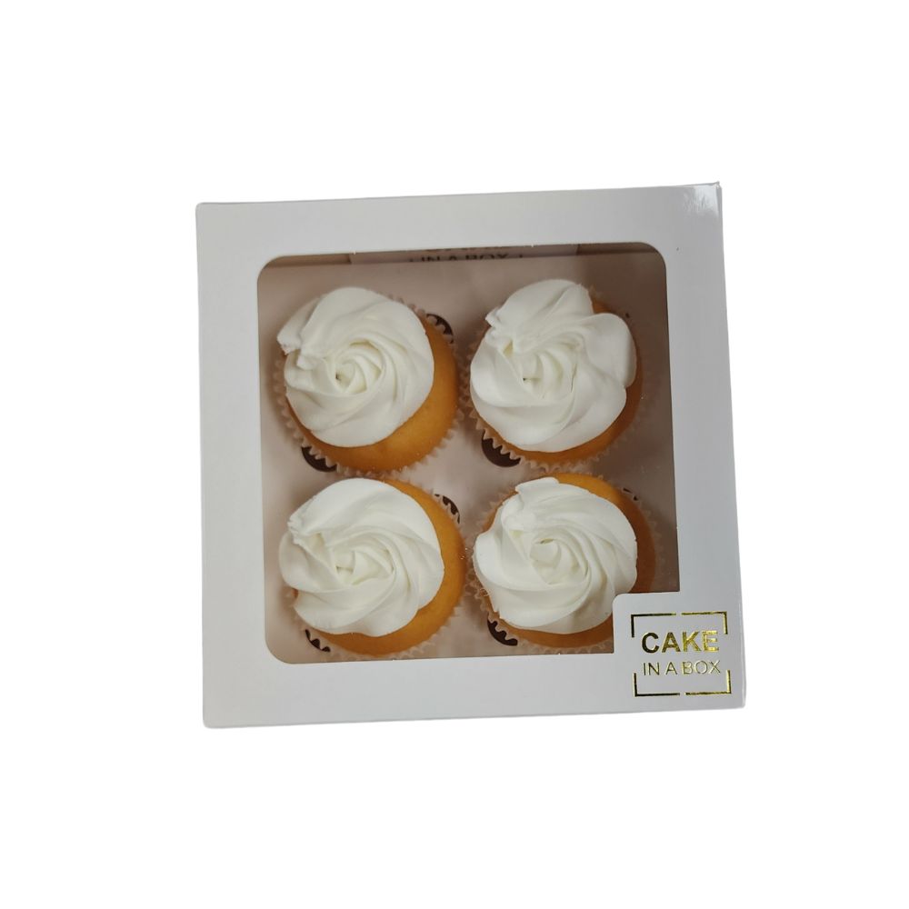 White Buttercream Cupcake - 4 Pack