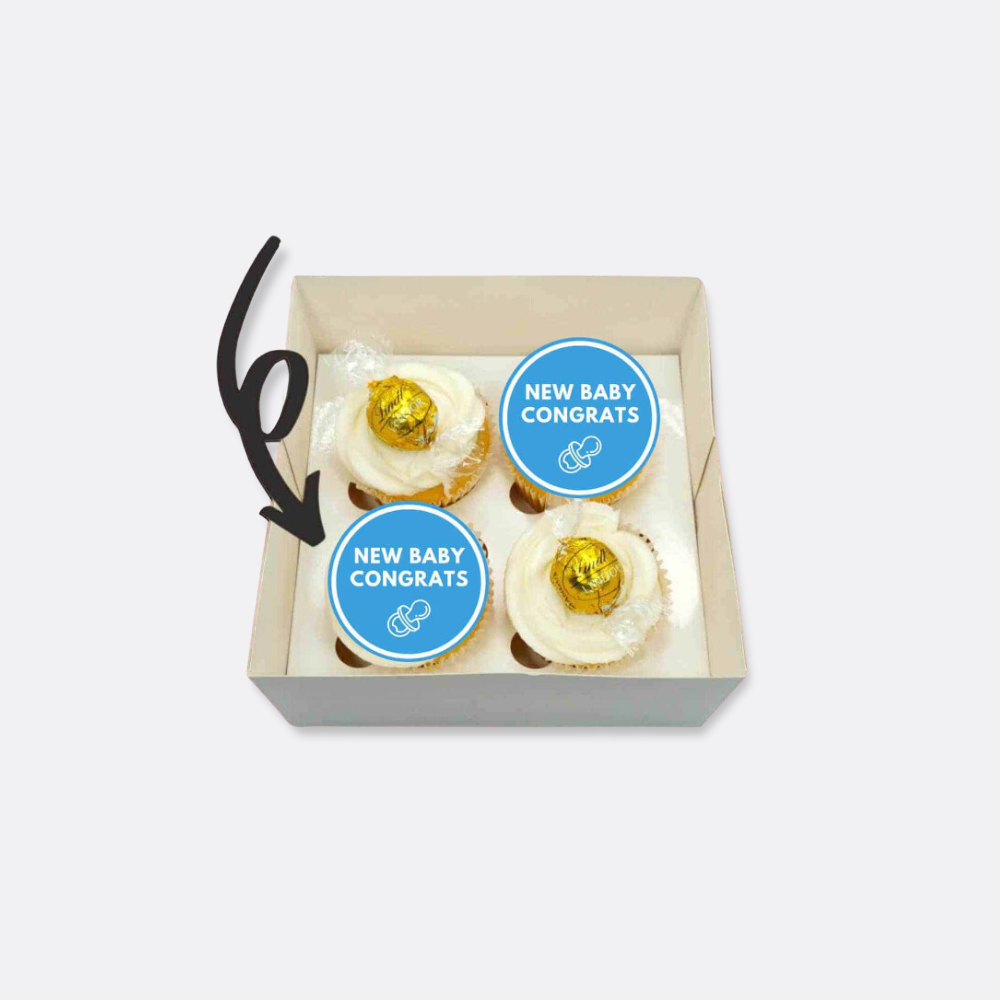 New Baby Congrats Cupcakes (Pink or Blue)