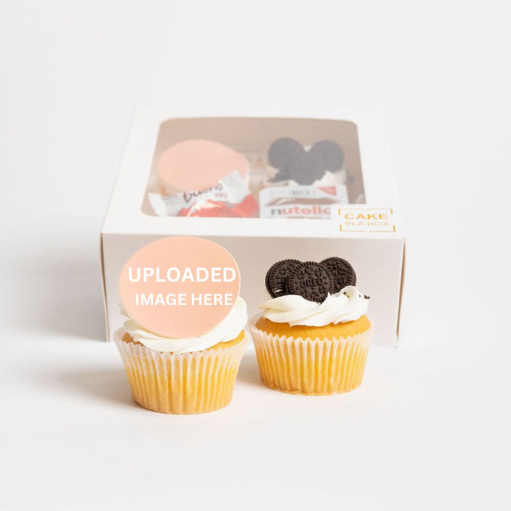 Custom One Image Cupcakes - Mix 4 Pack