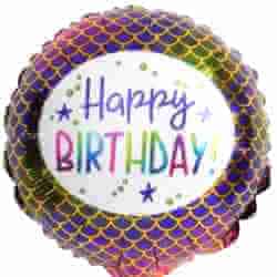 Mermaid Tail Happy Birthday - 19cm