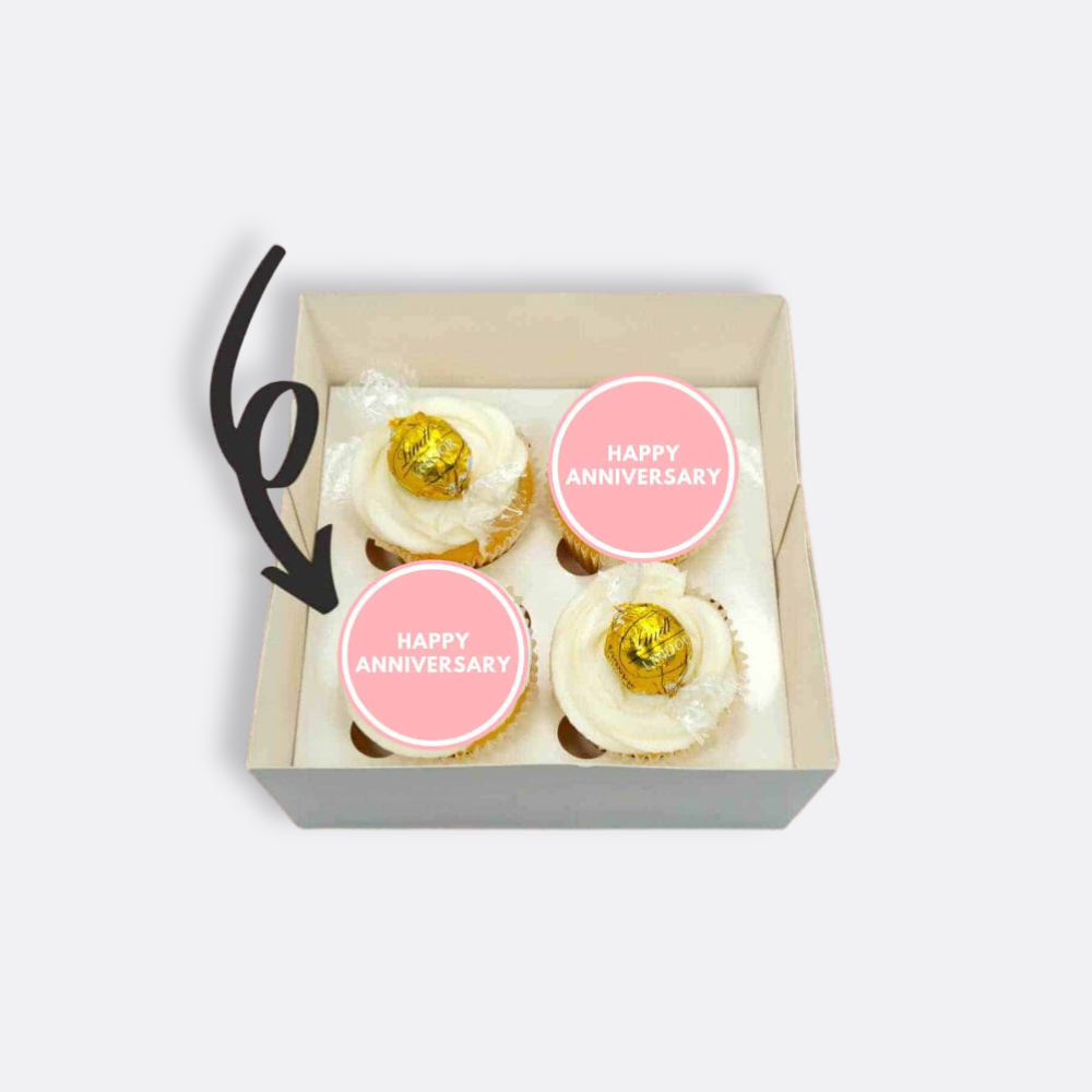 Happy Anniversary Cupcakes (Pink or Blue)