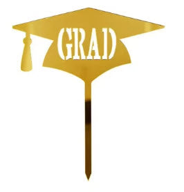 Grad Hat (Gold) - 12x10cm