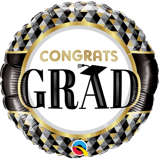 Congrats Grad (black & Gold) - 16cm