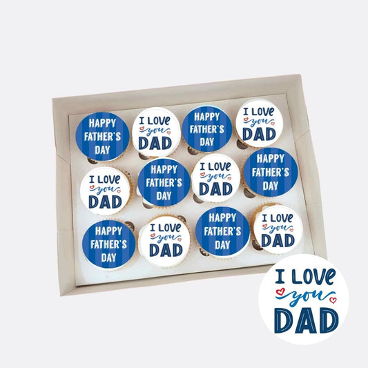 Happy Father's Day Cupcakes - 12 pack