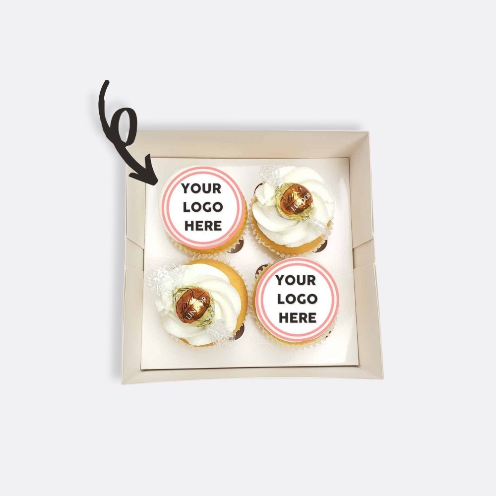 Corporate Logo Cupcakes - 4 Pack