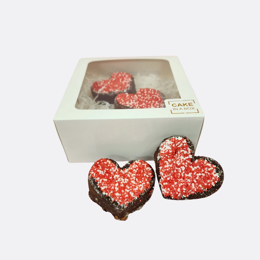 Heart Shape Brownies 4 pk