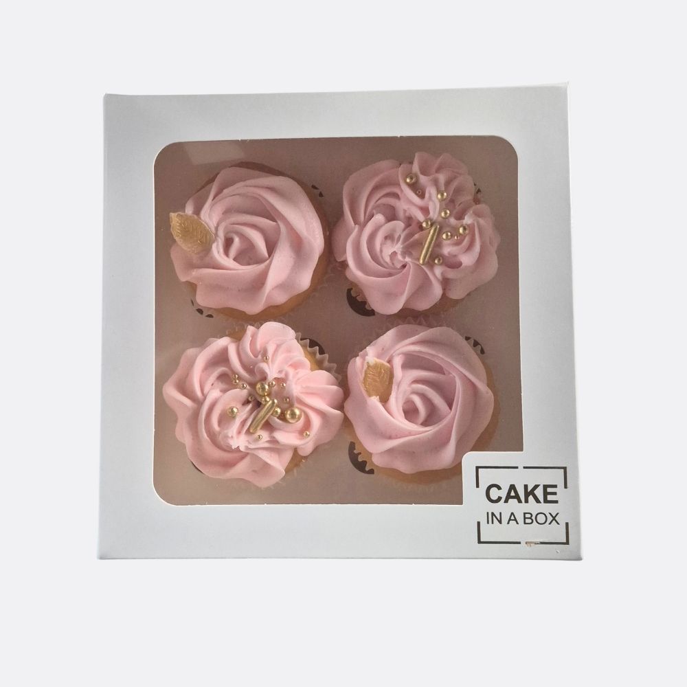 4pk Pink Deluxe Roses