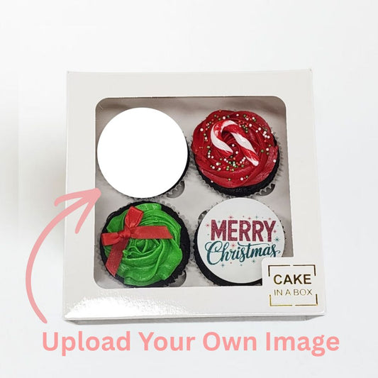 CUSTOM -Deluxe Christmas Cupcakes 4pk