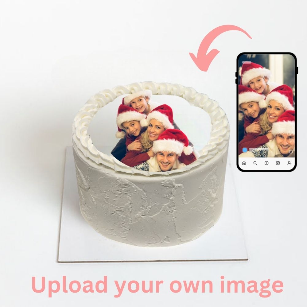 Custom Image-  WHITE Themed Cake