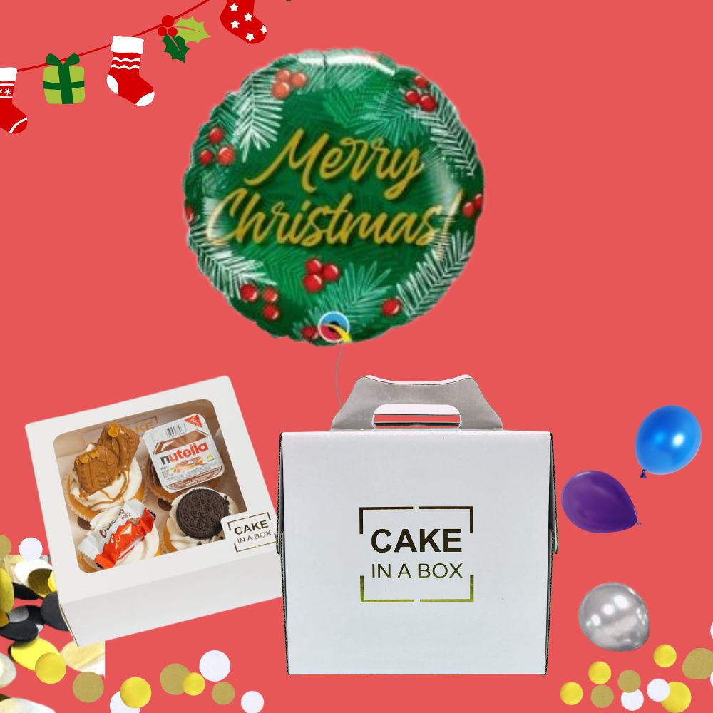 Balloon Bundle -  Merry Christmas Gift Box