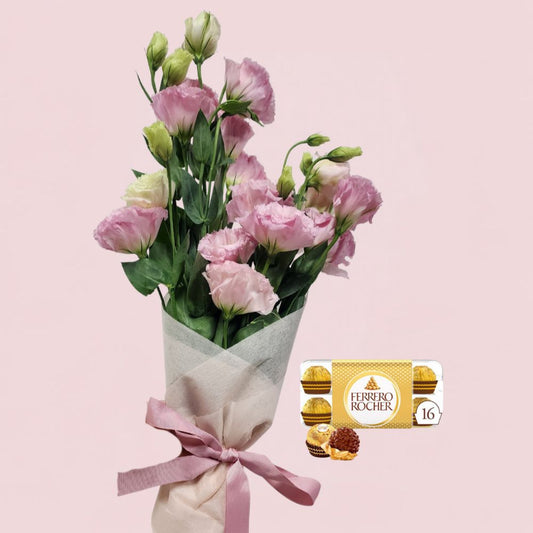 Lisianthus+ Chocolate Hamper