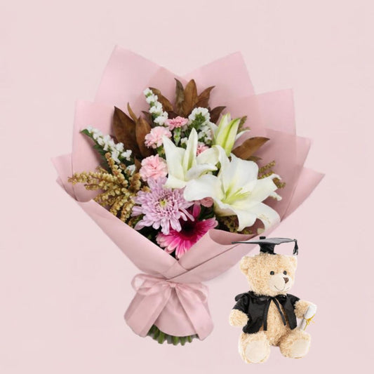Graduation Flower Hamper Gift set