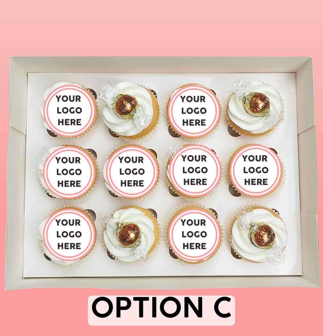 Corporate Logo Cupcakes - 12 Pack