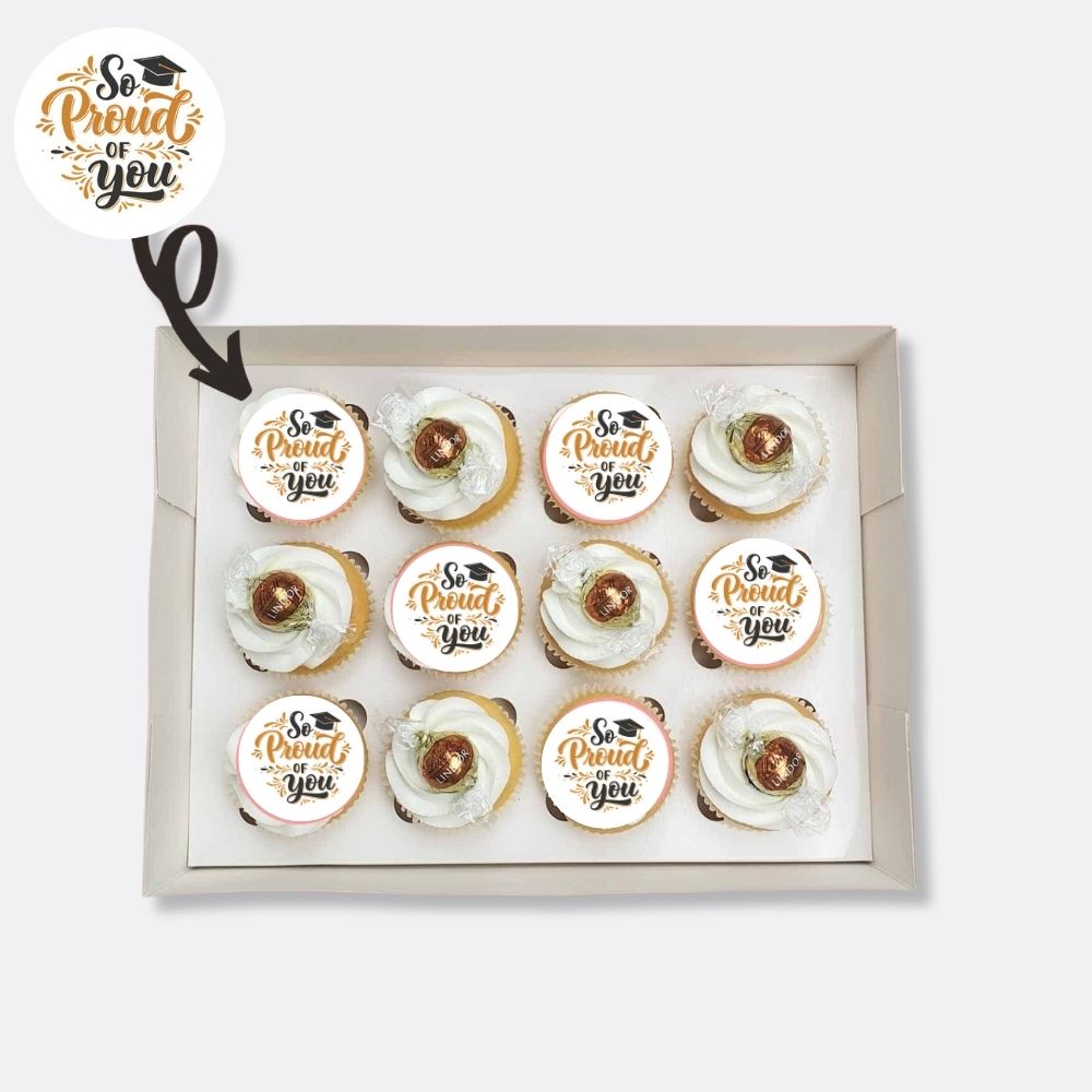 So Proud Of You Grad Cupcakes - 12 pack