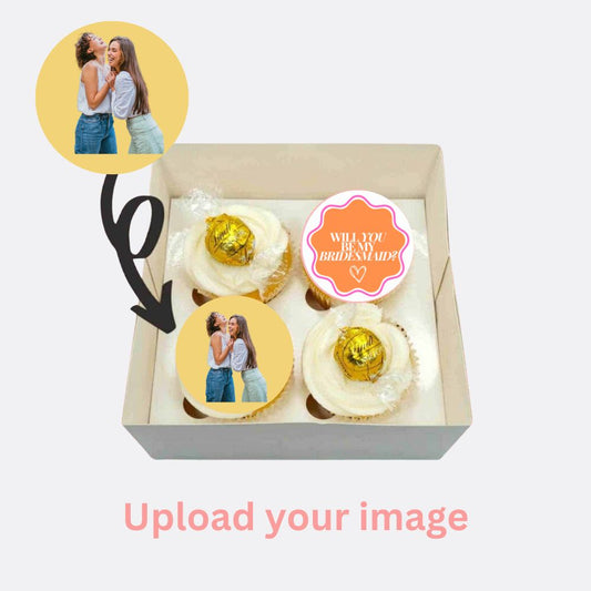 Custom Image - Be My Bridemaids Cupcakes - 4 Pack