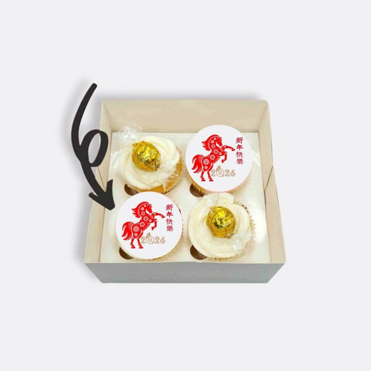 Year Of the Horse Cupcakes - 4pk